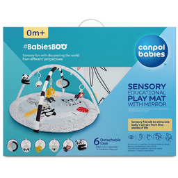Canpol babies Sensoryczna mata edukacyjna z lusterkiem BabiesBoo,