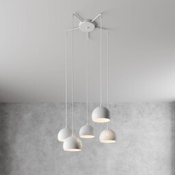 Luminex Lampa wisząca Sool, biała, 5-punktowa