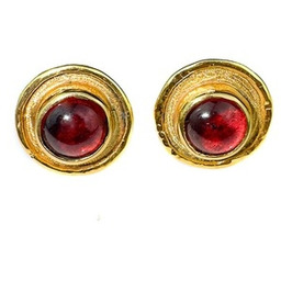 Pakamera Kolczyki srebrne z granatami