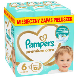 Pampers Premium Care Pieluszki, rozmiar 6, 128 szt.