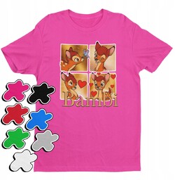 Koszulka T-Shirt Dziecięca Z Nadrukiem Bambi Tuptuś Dziewczynki