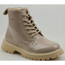 Miss E Botki Trzewiki Workery Beżowe 6601 r.31