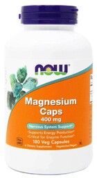 Magnesium, Magnez 400 mg, NOW Foods, 180 kapsułek