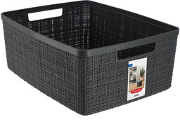 Pojemnik do przechowywania 12L Curver Jute, antracyt