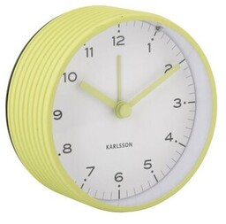 Karlsson 6010GR budzik design żółty, średnica 9 cm