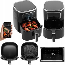 Frytkownica Air Fryer Frytownica Beztłuszczowa 1450W 5L Czarna