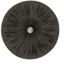Lampa scienna BLACK Rattan nowoczesny czarny kinkiet pleciony