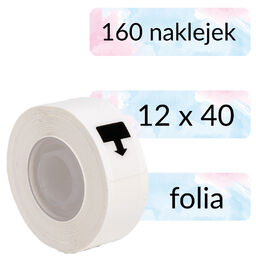 Etykiety foliowe termiczne Phomemo 12mmx40mm DP1240-160N do drukarek