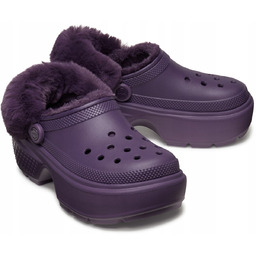 Crocs Damskie Ocieplane Chodaki Buty Platforma Stomp Lined