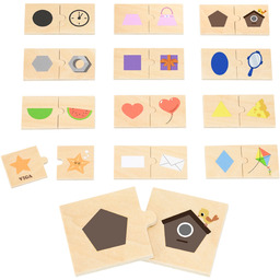 VIGA Zestaw Puzzle Łączenie Kształtów i Przedmiotów