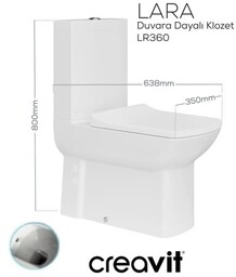 Kompakt WC 35x80x64 cm z funkcją bidetu (