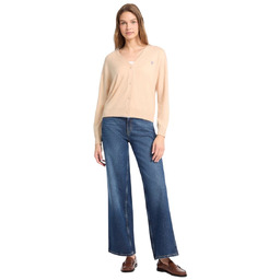 Cardigan mini logo triangolo Donna Guess Jeans