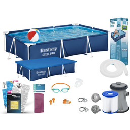 Basen Bestway 300x201x66 Ogrodowy Stelażowy 56411 12w1