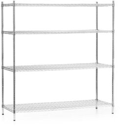 FORGAST Regał magazynowy ze stali chromowanej 150x50x155 cm