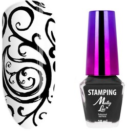 Lakier do stempli i stampingu MollyLac czarny 10ml