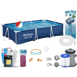 Basen Bestway 300x201x66 Ogrodowy Stelażowy 56411 11w1