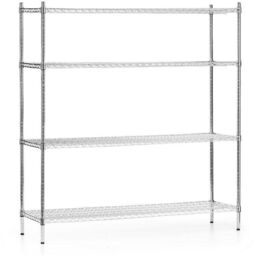 FORGAST Regał magazynowy ze stali chromowanej 150x60x155 cm