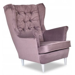 Fotel Uszak liliowy lilaróż salon kosmetyczny