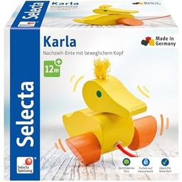 Selecta 62001 Kaczka Karla, zabawka do ciągnięcia,