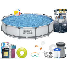 Basen Bestway 366x76 Ogrodowy Stelażowy 56416 12w1