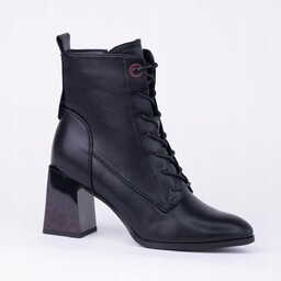 Botki damskie GOODIN GD-FL2208 skóra eko panterka print