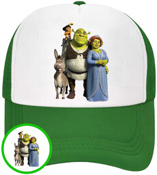 CZAPKA Z DASZKIEM SHREK DLA DZIECI SIATKA ZIELONA