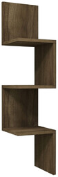 Półka Zikzak Walnut, ciemnobrązowy