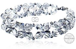 Kryształy Bransoletka Ślubna Crystal Helix Srebro