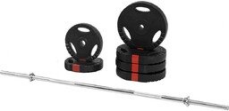 Sztanga 60 kg: gryf prosty + obciążenia bitumiczne