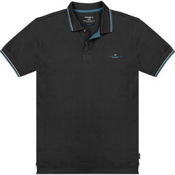 Duża Koszulka Męska Polo Czarna DOUBLE