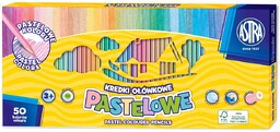 Kredki pastelowe okrągłe Astra, 50 kolorów