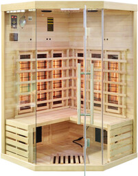 Sauna infrared narożna EA2CRS Natural z panelami solnymi
