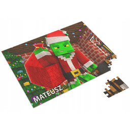 Puzzle MINECRAFT ŚWIĄTECZNE A3 252 el z Nadrukiem