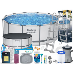 Basen Bestway 366x122 Ogrodowy Stelażowy 56420 18w1