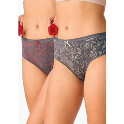 Figi damskie 2pak z koronką midi bikini