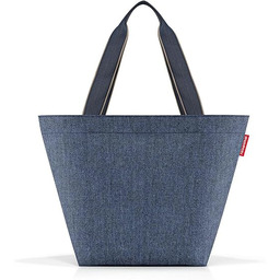 reisenthel Shopper M Herringbone Dark Blue, Ciemny niebieski,