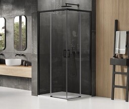 NEW TRENDY D-0316A/D-0351A Kabina prysznicowa PRIME BLACK 2D