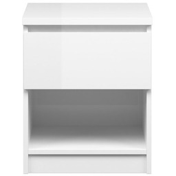 Szafka nocna biała wysoki połysk 40 cm Naia