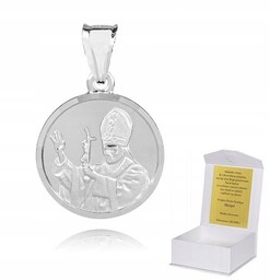 ! 925 Srebrny Medalik Katolicki 925 2,1g 2,5cm
