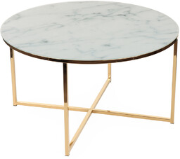 Stolik kawowy Alisma white / golden