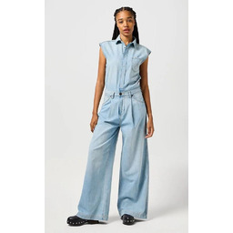 salopette donna wrangler 112362713 trouser jumpsuit denim light