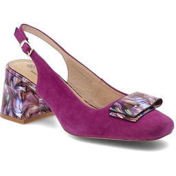 S.Barski Czółenka damskie, cholewka ze skóry naturalnej