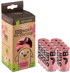 STARCHBAG Kompostowalne BIOworki na odchody 8 rolek 120szt.,