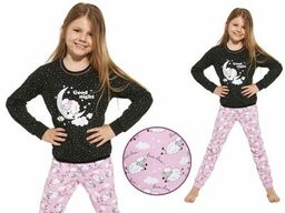 Piżama dziecięca JADWIGA: czarny/róż