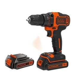 Black&decker Akumulatorowa wiertarko-wkrętarka 18V Black+Decker [BDCDD186KB-QW] Li-Ion, 2x1,5Ah