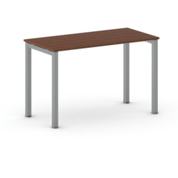 Biurko PRIMO SQUARE, 120x60 cm, szaro-srebrna podstawa, czereśnia