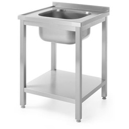 Stół ze zlewem i półką 600x600x850 roboczy gastronomiczny