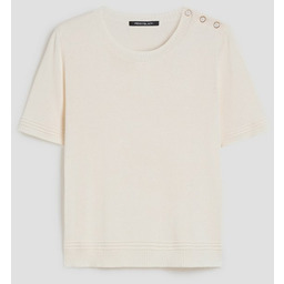 T-shirt in blend di bawełna e jedwab damskie