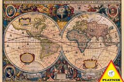 Puzzle Antyczna mapa świata Piatnik