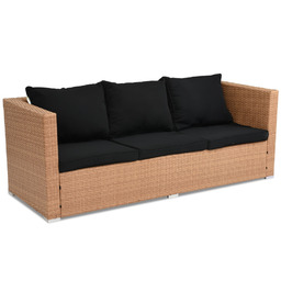 Technorattanowa sofa 3 osobowa Roma Garden Point miodowa